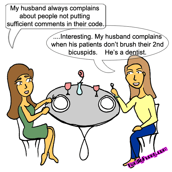 Samantha, in a green dress, has lunch at a small café table with a woman friend in a yellow sweater and jeans. The two are comparing their husbands' complaints.