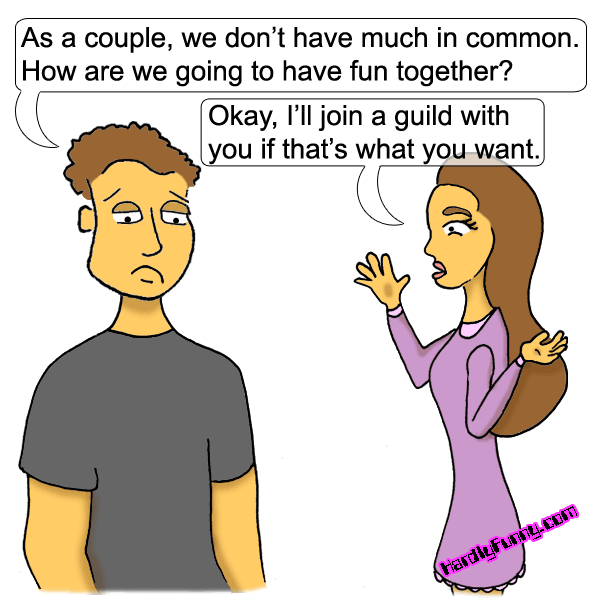 Randall looks glum as he worries about their relationship, and Samantha, in a purple dress, raises her hands and makes him an offer.